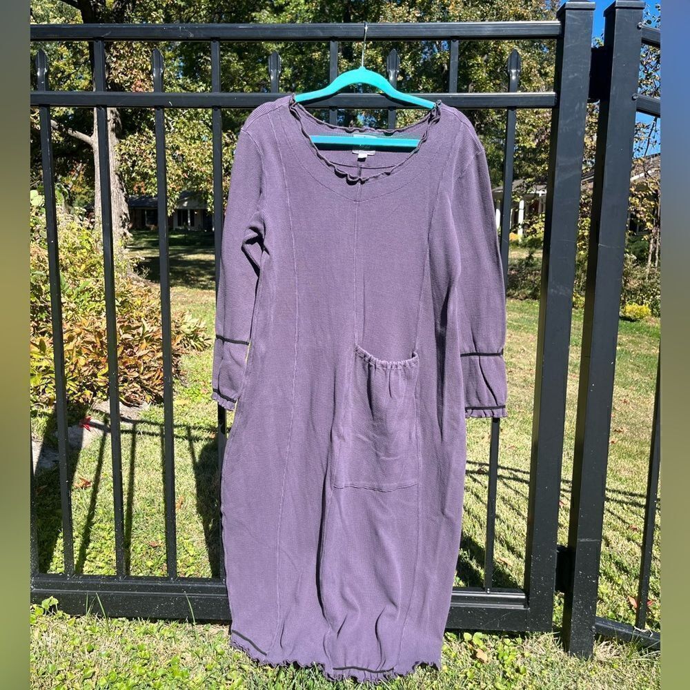 Blue Fish Cotton Hand-painted Dress